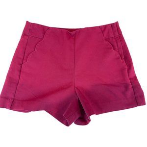 Candie’s Women’s Formal Chino Shorts Scalloped Pocket Detail Stretch Red Size 5